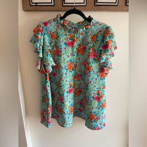 Haptics Vibrant Floral Blouse